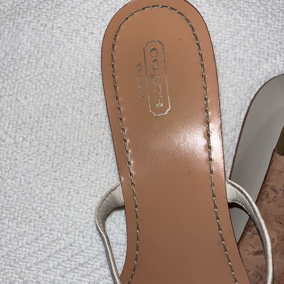Coach Sandals, lLght Cram or White color, size 10M - Picture 10 of 11